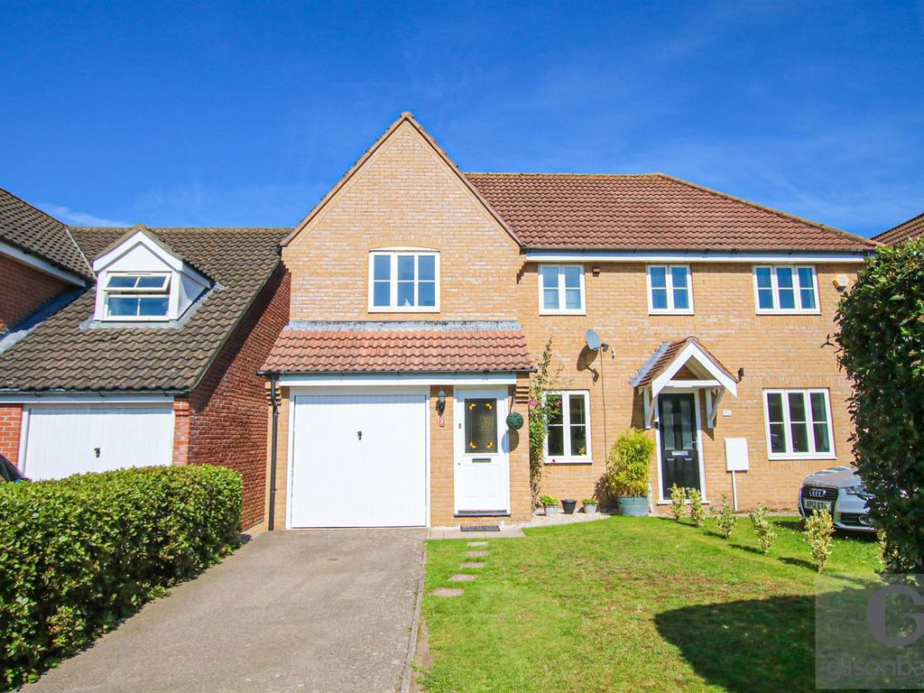 3 bed semi-detached house for sale in Poppyfields, Horsford, Norwich NR10, £270,000