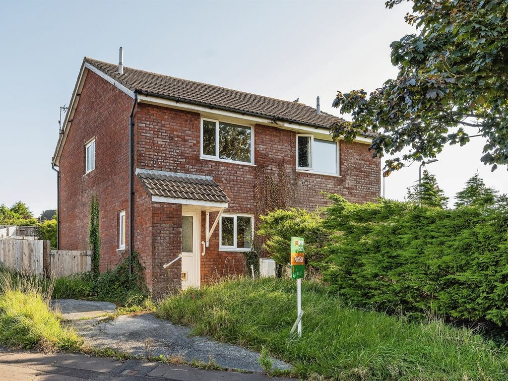 2 bed semi-detached house for sale in Hazeldene Avenue, Brackla, Bridgend CF31, £80,000