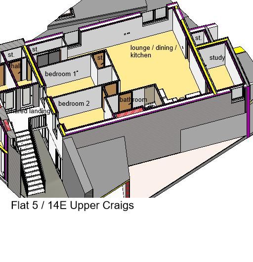 2 bed flat for sale in 14 Upper Craigs, Stirling FK8, £190,000