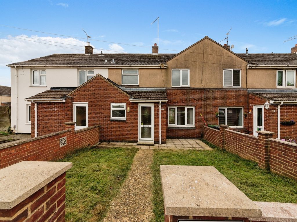 3 bed terraced house for sale in Lynton Grove, Corby NN18, £150,000