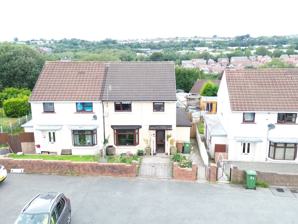 3 bed semi-detached house for sale in Lansbury Avenue, Hengoed CF82, £127,995