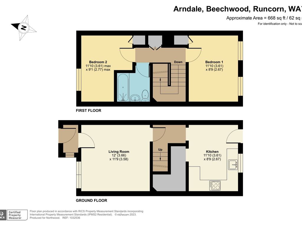 2 bed terraced house for sale in Arndale, Beechwood, Runcorn WA7, £139,995