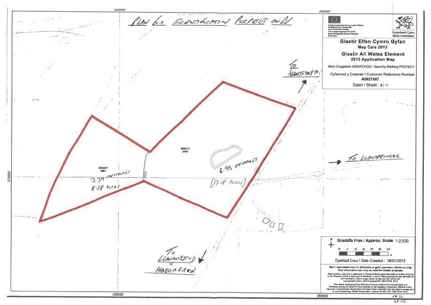Land for sale in Llanddeiniol, Llanrhystud SY23, £260,000