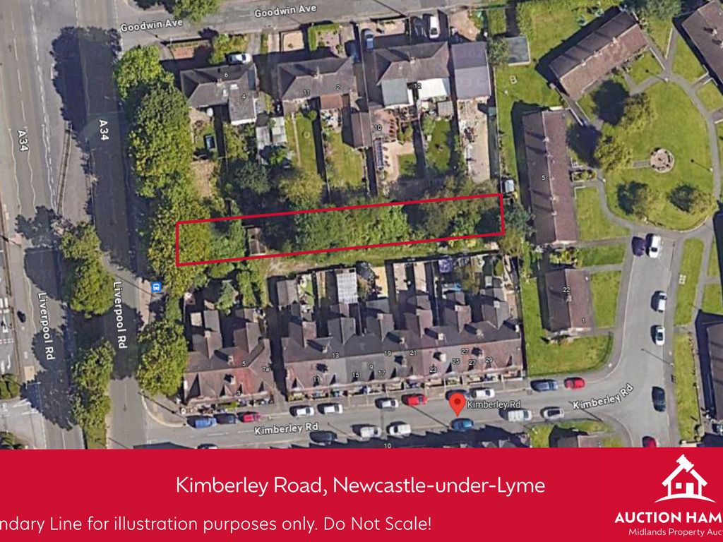 Land for sale in Land To The Rear Of 1-13, Kimberley Road, Newcastle Under Lyme, Staffordshire ST5, £5,500