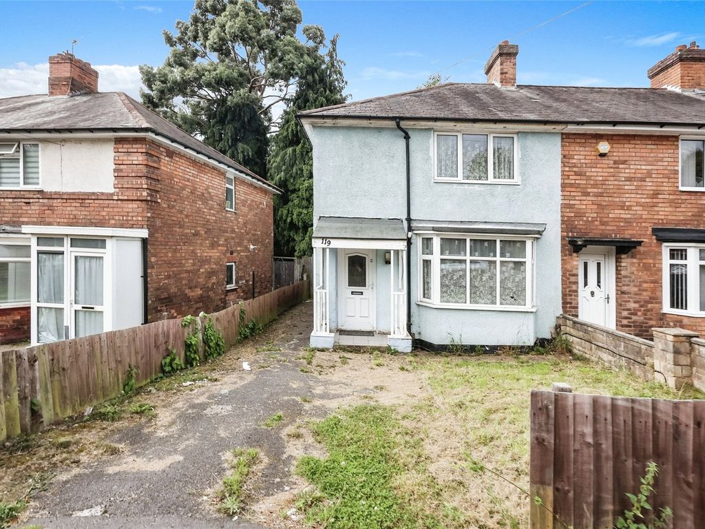 3 bed end terrace house for sale in Sidcup Road, Kingstanding, Birmingham B44, £185,000