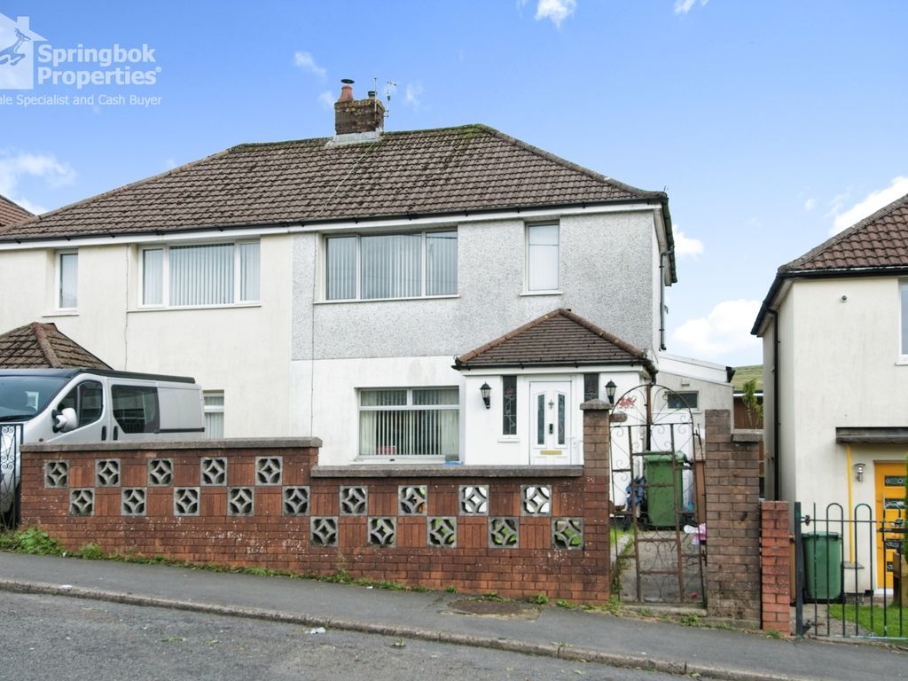 2 bed semi-detached house for sale in Pontlottyn Road, Bargoed, Mid Glamorgan CF81, £90,000