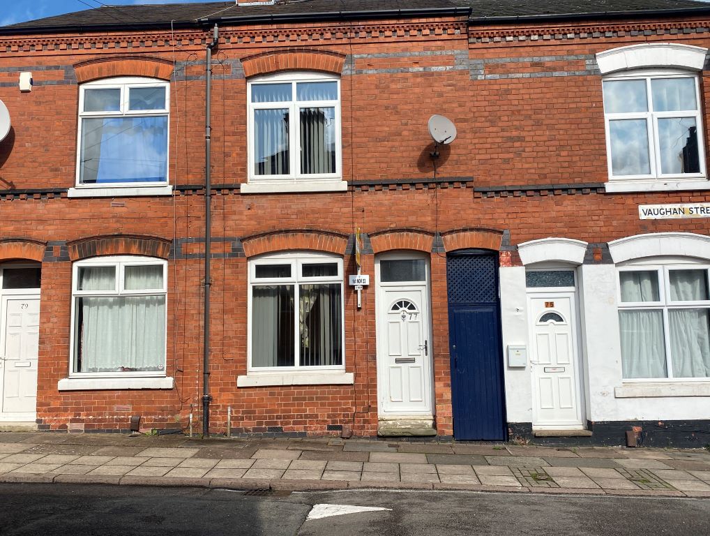 2 bed terraced house for sale in 77 Vaughan Street, Off Tudor Road, Leicester LE3, £119,000