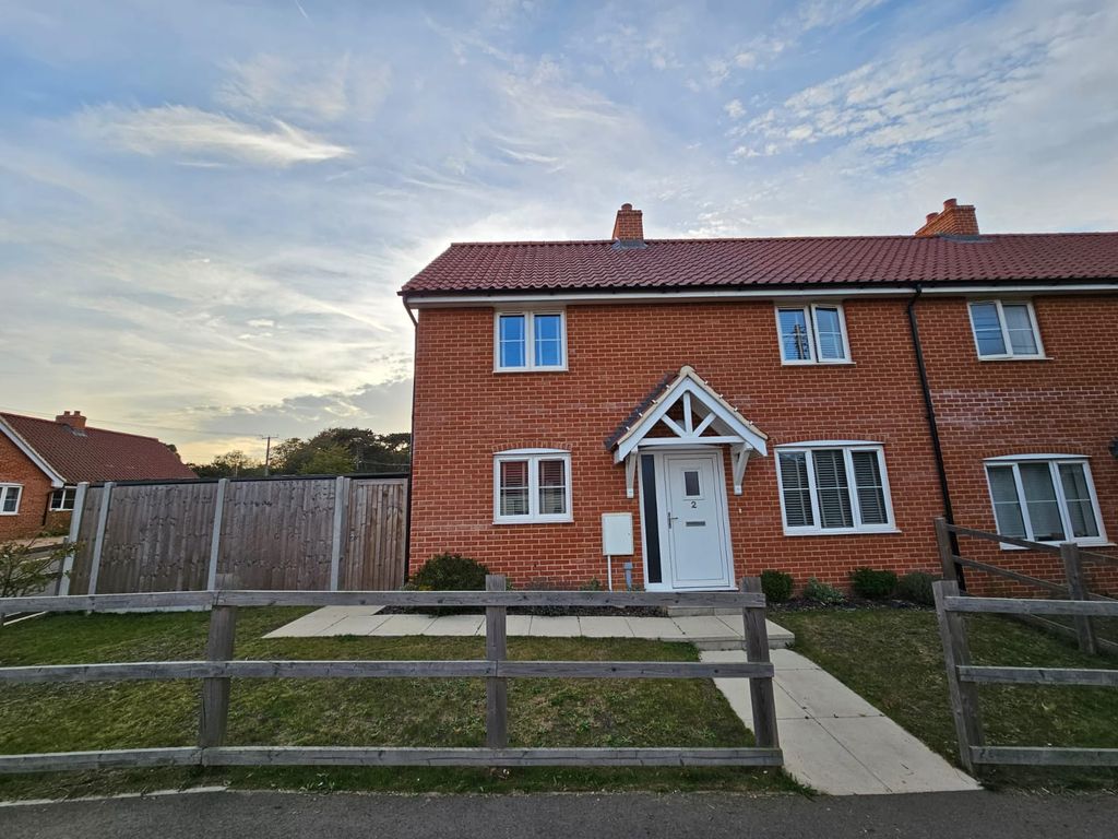 3 bed semi-detached house for sale in Manor Farm Gardens, Bawdsey, Woodbridge IP12, £180,000