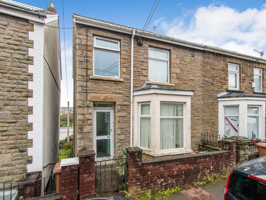 3 bed semi-detached house for sale in Usk Road, Bargoed CF81, £115,000