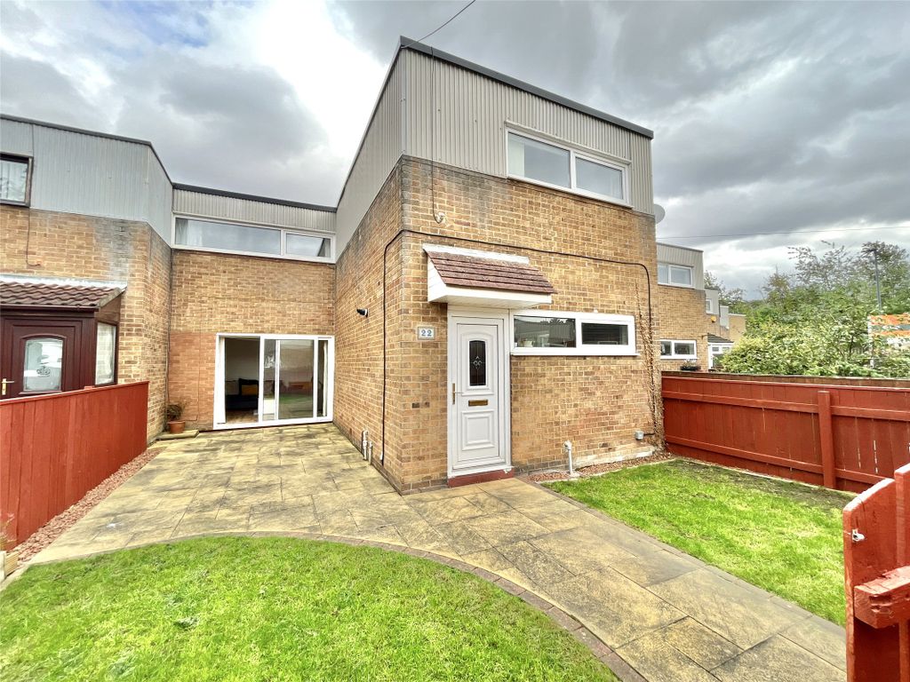 2 bed terraced house for sale in Brunton Grove, Fawdon, Newcastle Upon Tyne NE3, £115,000