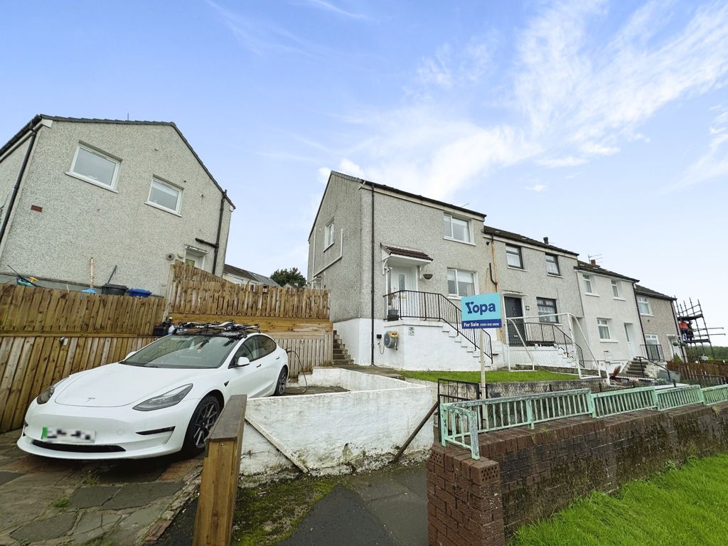 2 bed end terrace house for sale in Bute Avenue, Port Glasgow PA14, £120,000