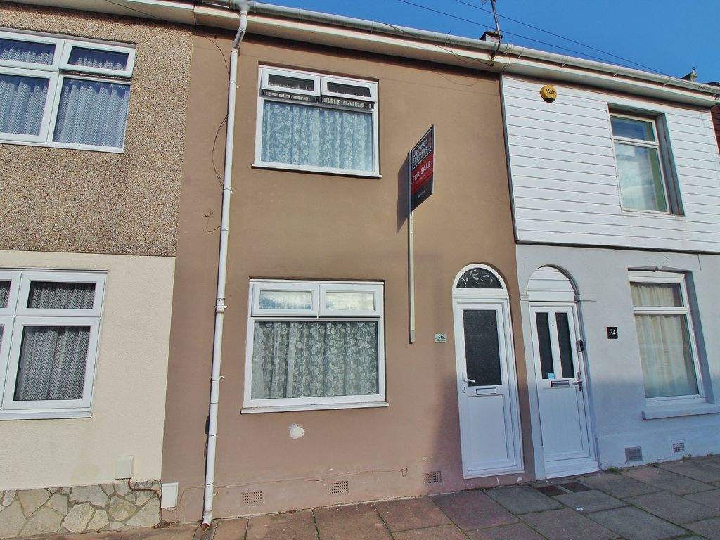 2 bed terraced house for sale in Stanley Road, Portsmouth PO2, £229,995