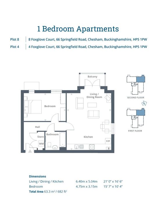 1 bed flat for sale in Springfield View, Foxglove Court, 66 Springfield Road, Chesham HP5, £260,000