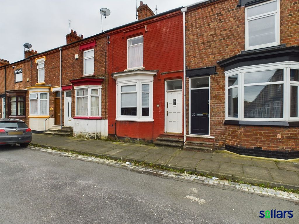 2 bed terraced house for sale in Pendower Street, Darlington DL3, £68,000