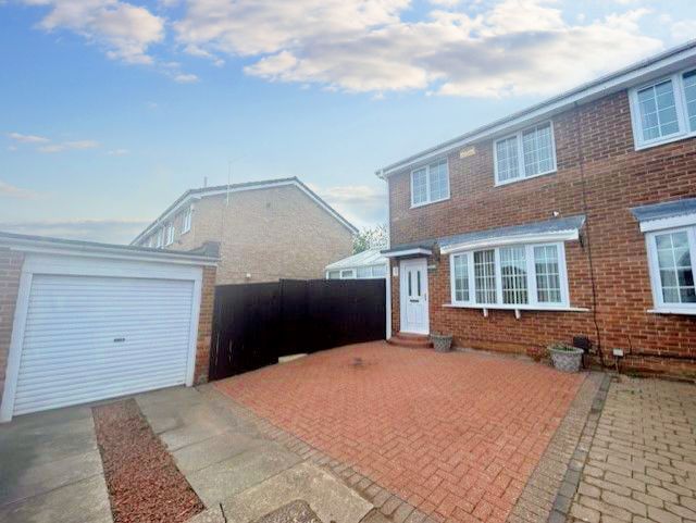 3 bed semi-detached house for sale in Bradbury Place, New Hartley, Whitley Bay NE25, £199,950