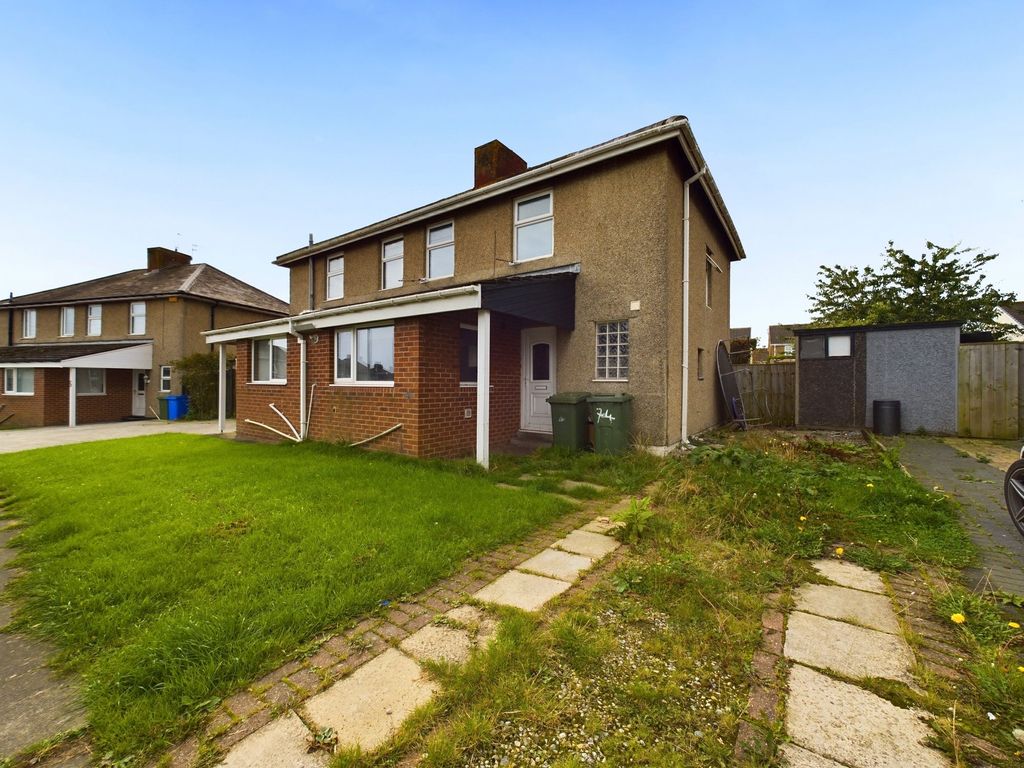 3 bed semi-detached house for sale in The Crescent, Seghill NE23, £75,000
