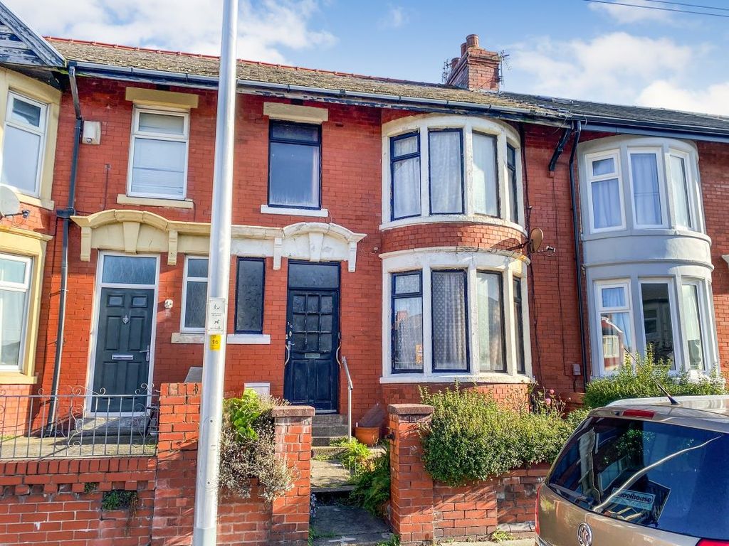3 bed terraced house for sale in 114 Grasmere Road, Blackpool, Lancashire FY1, £35,000