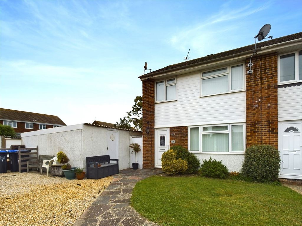 3 bed end terrace house for sale in Torridge Close, Worthing, West Sussex BN13, £335,000