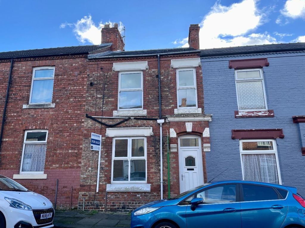 3 bed terraced house for sale in George Street, Darlington DL1, £120,000