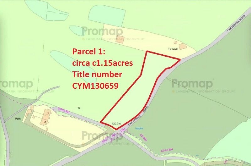 Land for sale in Caemansel Road, Three Crosses, Swansea. SA4, £39,995