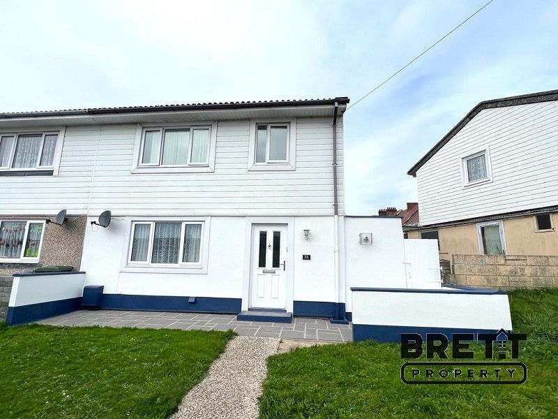 3 bed semi-detached house for sale in Vicary Crescent, Milford Haven, Pembrokeshire. SA73, £135,000