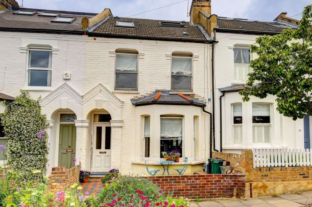 4 bed terraced house for sale in Brocklebank Road, Earlsfield SW18, £995,000
