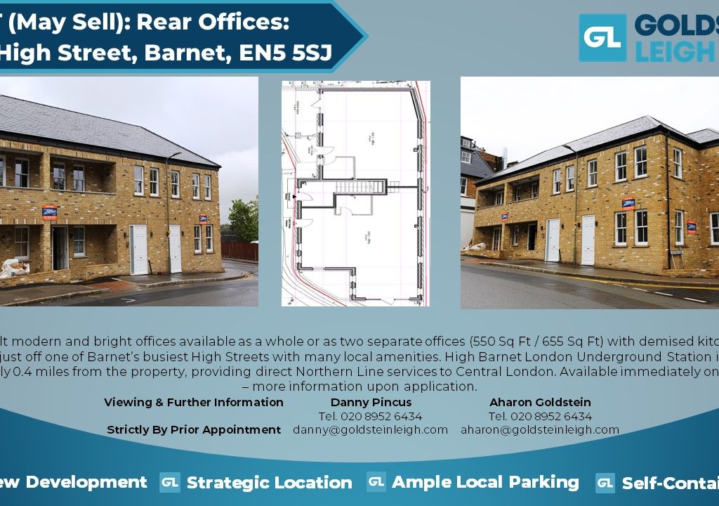 Office to let in High Street, Barnet EN5, £19,250 pa
