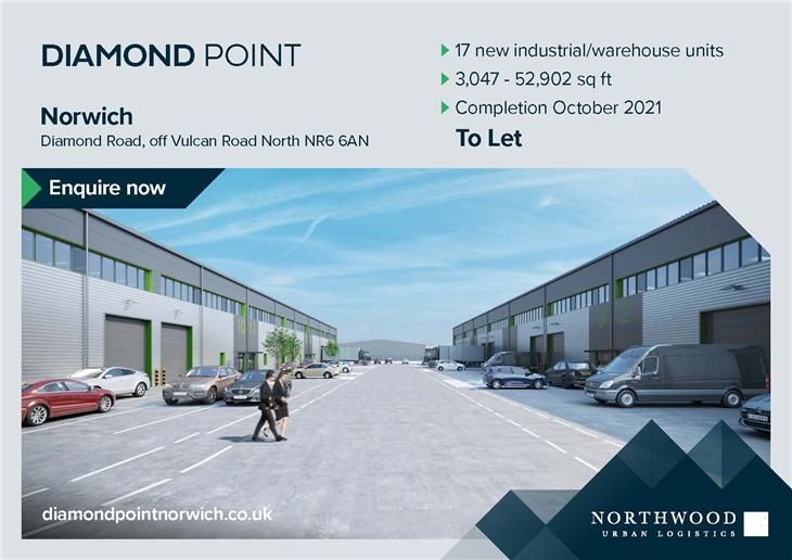 Light industrial to let in Diamond Point, Diamond Road, Norwich, Norfolk NR6, Non quoting