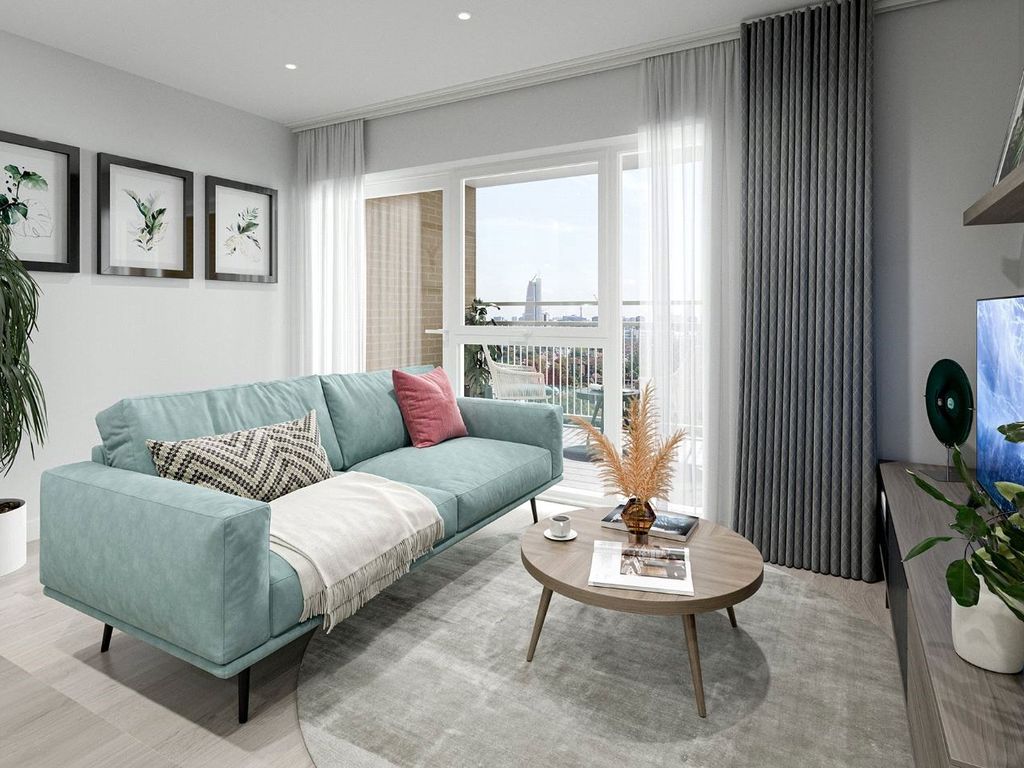 New home, 1 bed flat for sale in Western Circus, Acton W3, £460,000