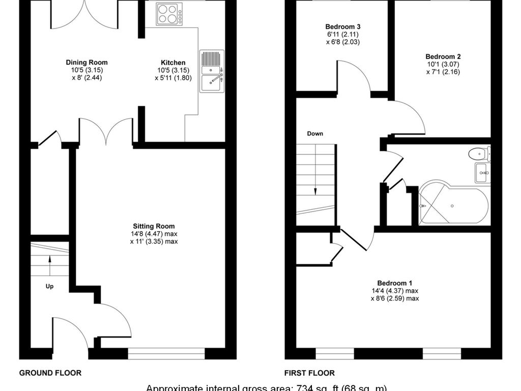 3 bed terraced house to rent in Cranhams Lane, Cirencester GL7, £1,195 pcm