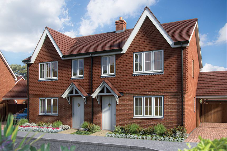 New home, 3 bed semi-detached house for sale in "The Hazel" at Headcorn Road, Staplehurst, Tonbridge TN12, £424,995