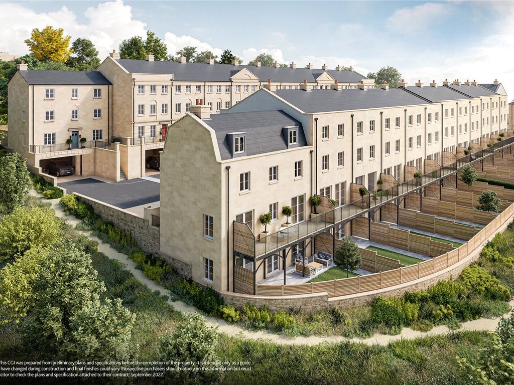New home, 5 bed terraced house for sale in No.17 Bridgetower Drive, Holburne Park, Bath BA2, £1,725,000