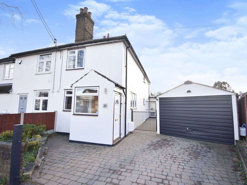 3 bed semi-detached house for sale in Crow Green Road, Pilgrims Hatch, Brentwood CM15, £450,000