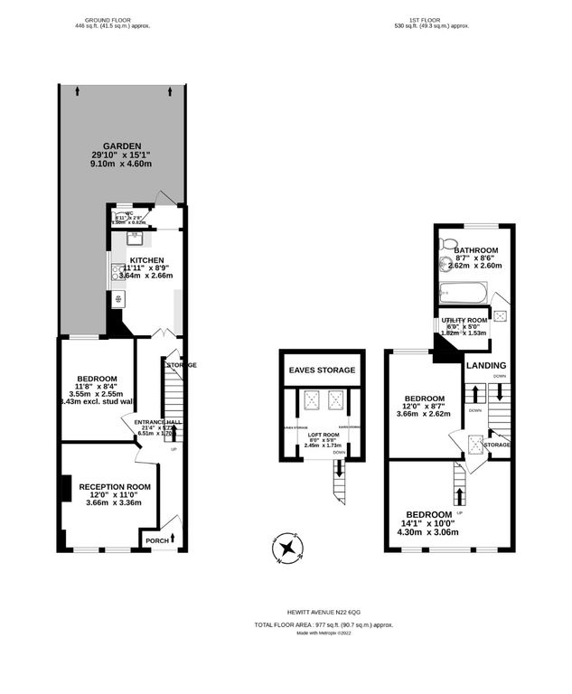 3 bed terraced house for sale in Hewitt Avenue, London N22, £525,000