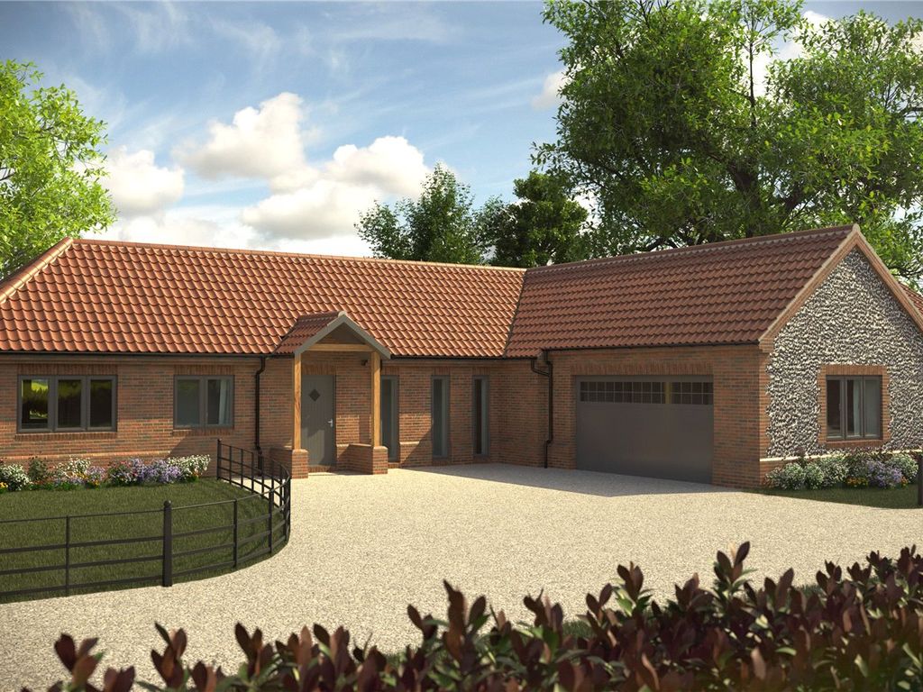 New home, 3 bed bungalow for sale in Plot 1, The Street, Rockland All Saints, Attleborough, Norfolk NR17, £750,000