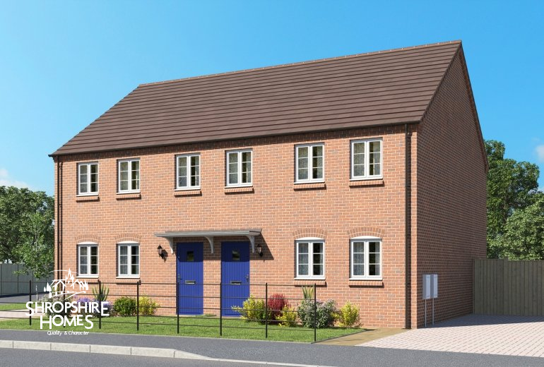 New home, 3 bed terraced house for sale in Crudgington Fields, Telford TF6, £249,950