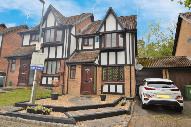 3 bed semi-detached house for sale in Suffolk Close, Bagshot GU19, £400,000