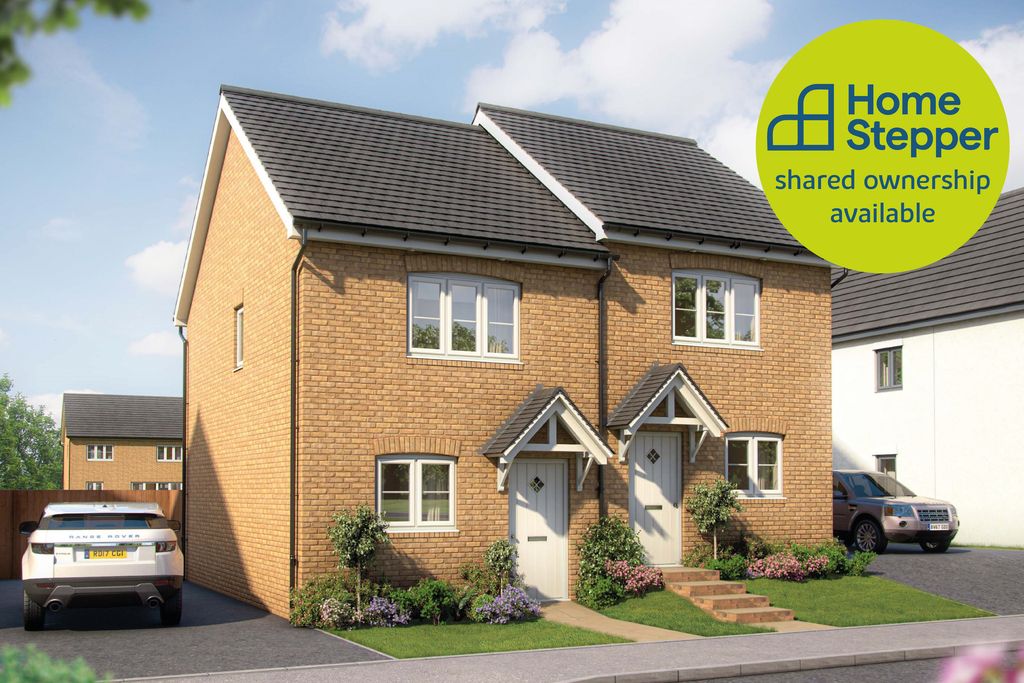 New home, 2 bed semi-detached house for sale in "The Hawthorn" at Peacock Drive, Sawtry, Huntingdon PE28, £138,625