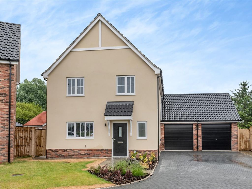 New home, 4 bed detached house for sale in Wyverstone Road, Bacton, Stowmarket IP14, £399,000