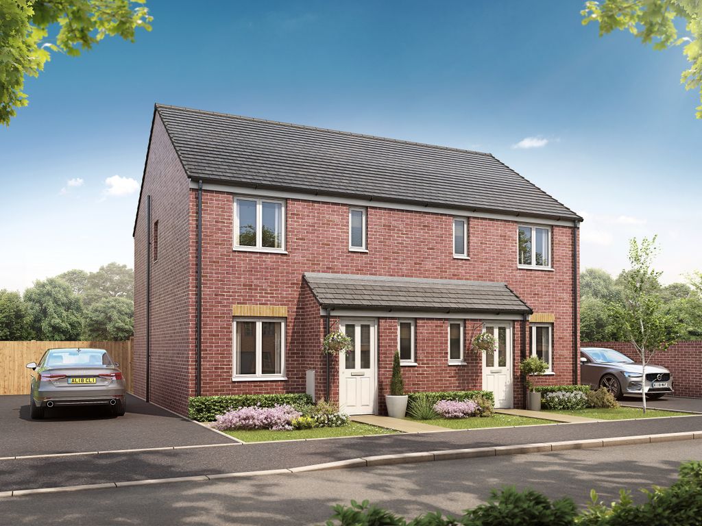 New home, 3 bed terraced house for sale in "The Barton" at Chervil Way, Rugby CV23, £257,500