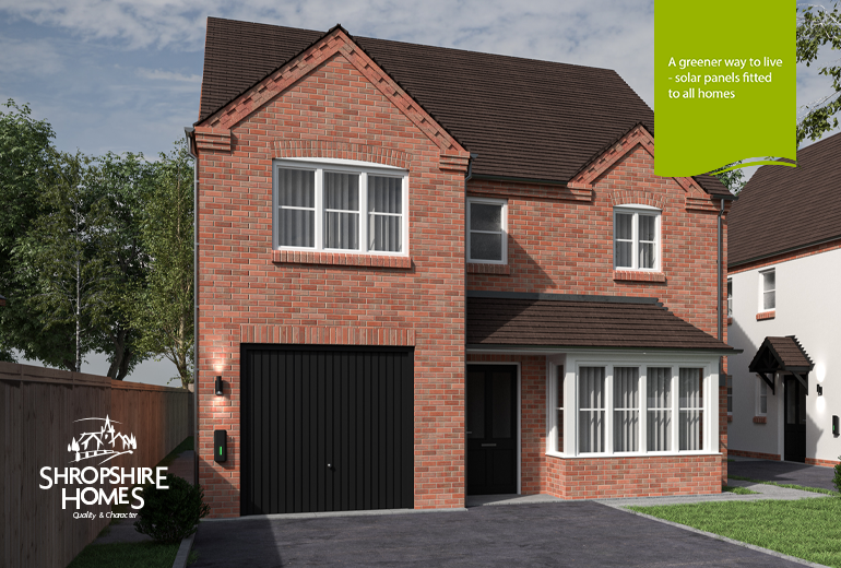 New home, 4 bed detached house for sale in Lawrence Park, Pontesbury SY5, £399,950