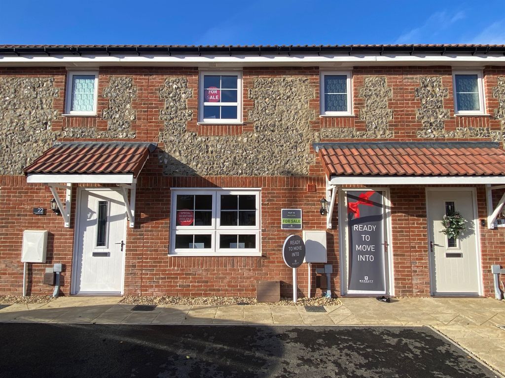 New home, 3 bed terraced house for sale in Ceres Rise, Norwich Road, Swaffham PE37, £254,995