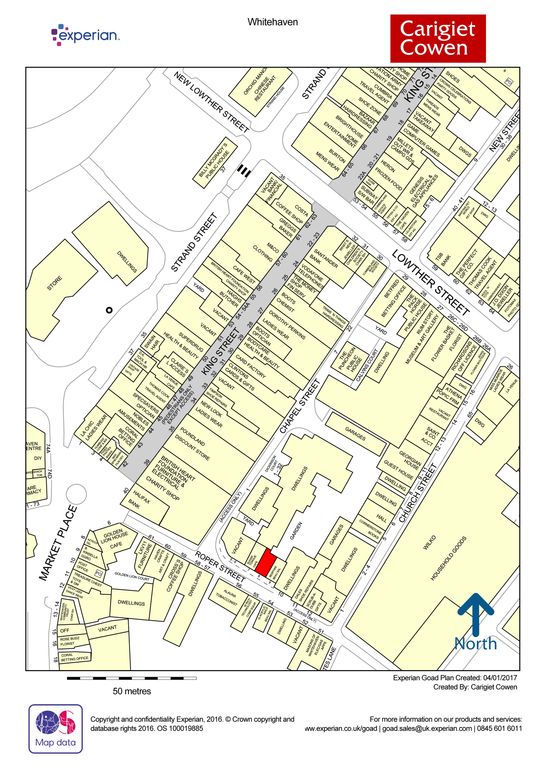 Retail premises to let in Roper Street, 8, Whitehaven CA28, £10,000 pa