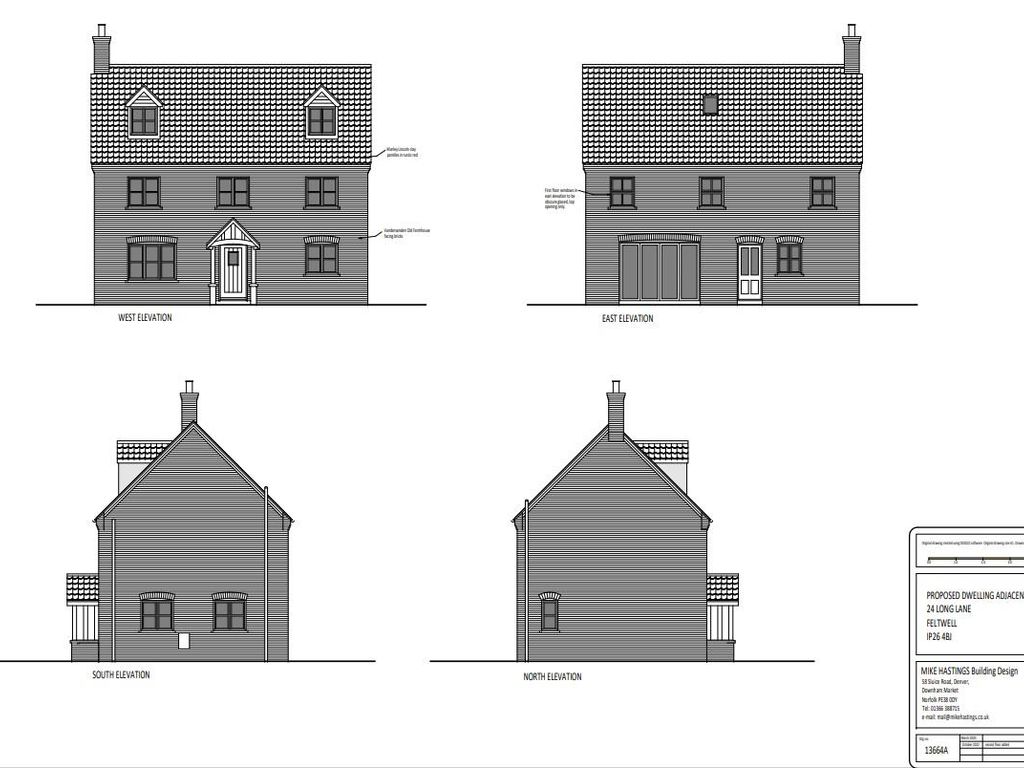 New home, 4 bed detached house for sale in Long Lane, Feltwell, Thetford IP26, £450,000