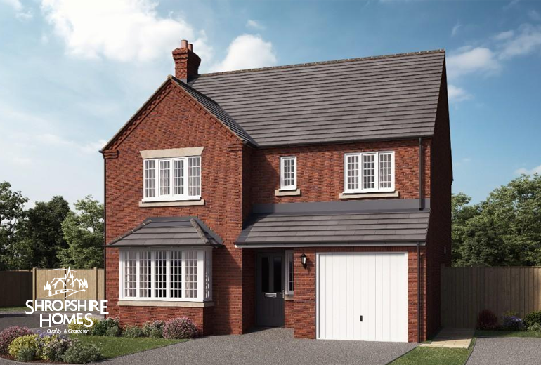 New home, 4 bed detached house for sale in Crudgington Fields, Telford TF6, £367,500