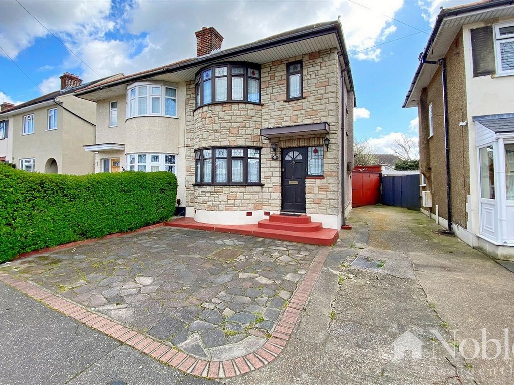 3 bed semi-detached house for sale in Highfield Road, Collier Row, Romford RM5, £450,000