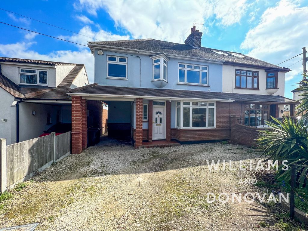 3 bed semi-detached house for sale in White Hart Lane, Hockley SS5, £425,000