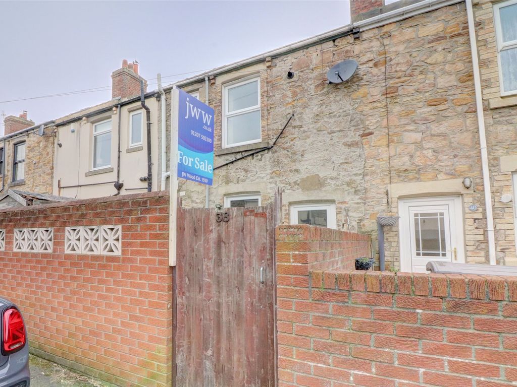 2 bed terraced house for sale in Windsor Gardens, Delves Lane, Consett DH8, £53,500