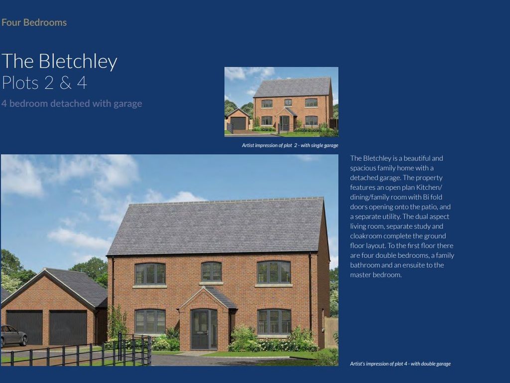 New home, 4 bed detached house for sale in Longslow, Market Drayton TF9, £500,000