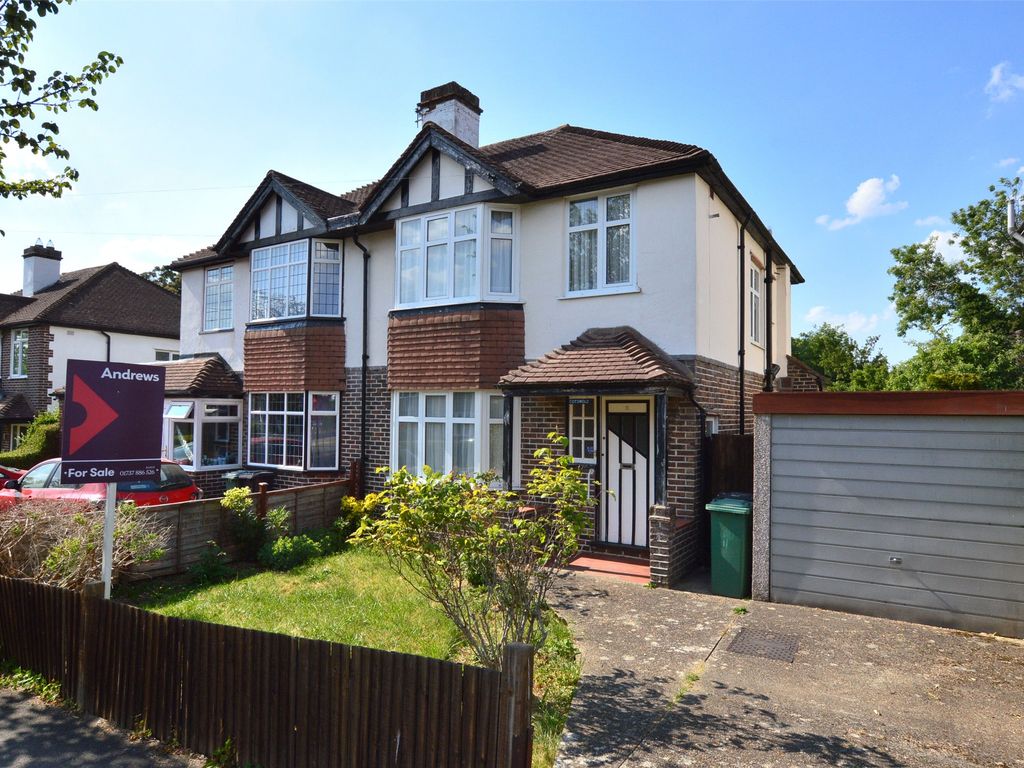 3 bed semi-detached house for sale in Woodside Way, Salfords, Redhill, Surrey RH1, £450,000